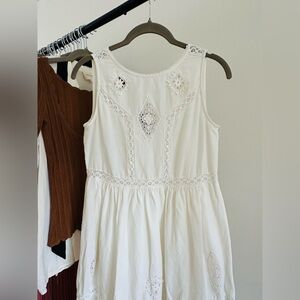Sézane Zarri Cotton and Linen Blend White Dress  XS/34